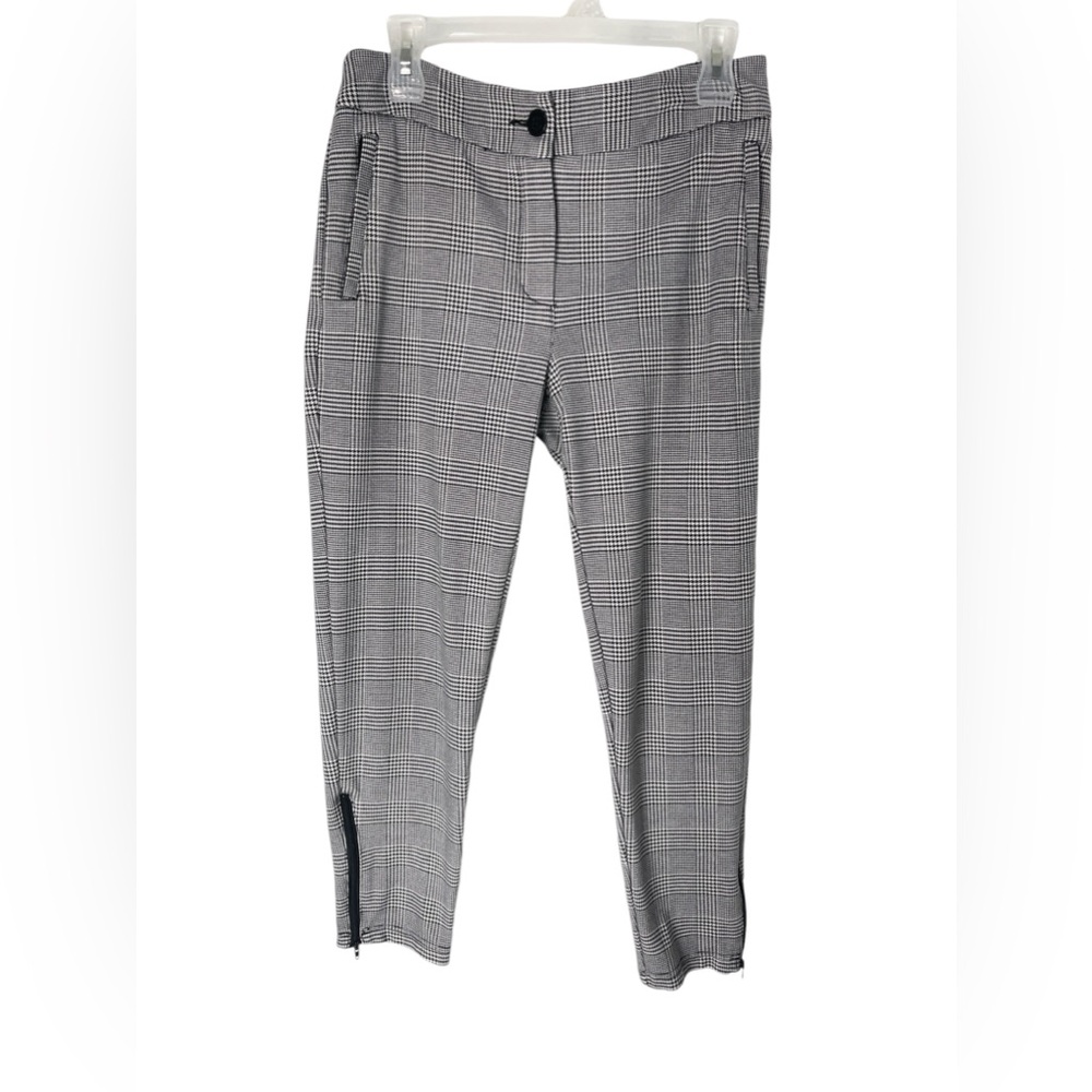 Betabrand black,white,Gray Plaid Ankle Pants